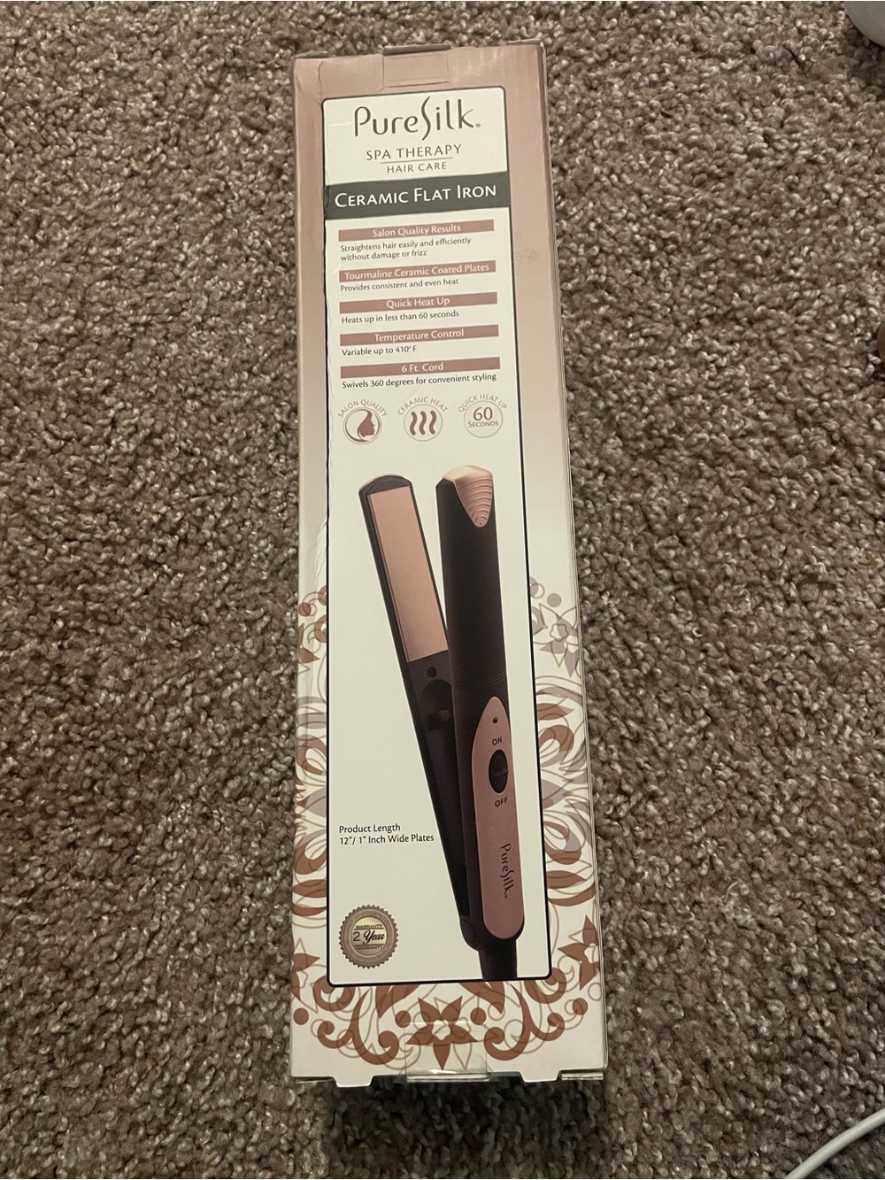 Ceramic Flat Iron - Pink and Black